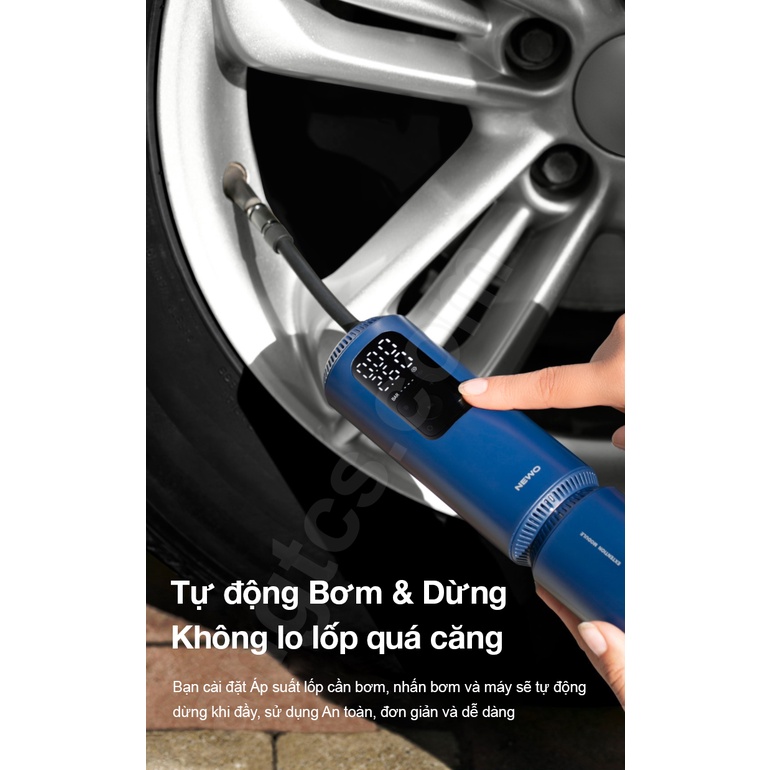 Bơm đa năng Xiaomi Newo G01 - Bơm cầm tay mini áp suất cao 150 psi, màn hình led, sạc USB TypeC