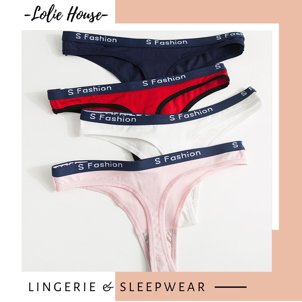 Quần lót lọt khe nữ cotton S Fashion dáng thể thao sport sexy LOLIE HOUSE - LK3 | BigBuy360 - bigbuy360.vn