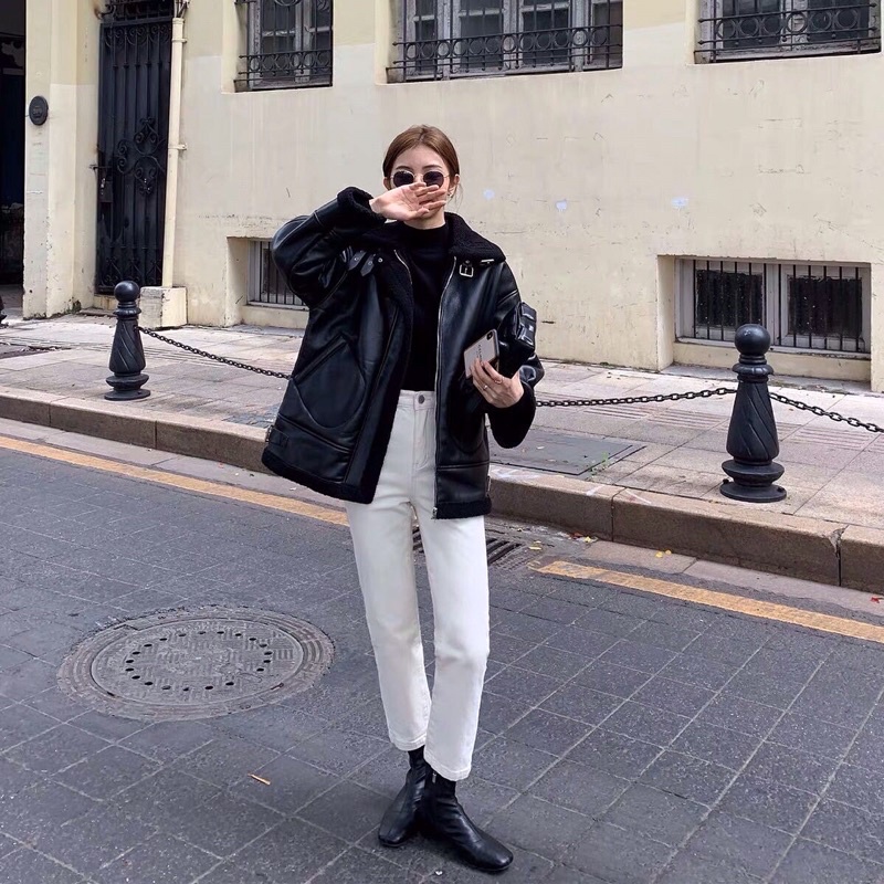 Áo khoác da chần bông MULVAN