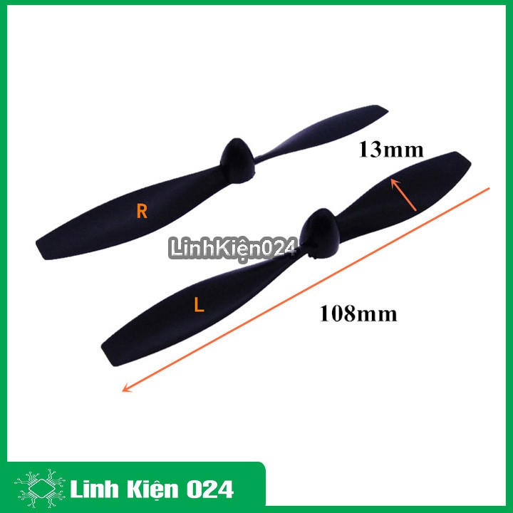 Bộ 2 Cánh Máy Bay 108mm Lỗ 2mm Thuận Nghịch