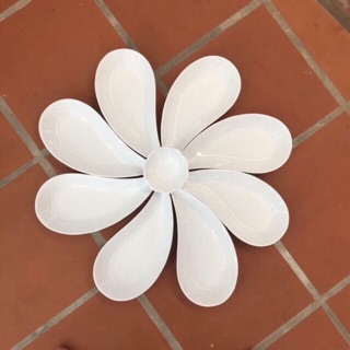 Bộ đĩa ăn hình giọt lệ xếp hoa 8 cánh size to, hàng có sẵn, sứ Bát Tràng