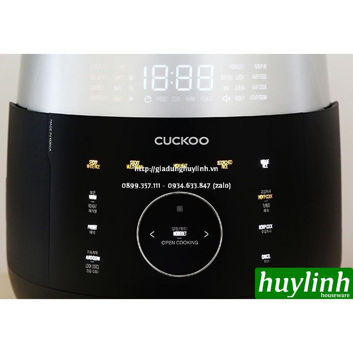 [Mã ELHADEV giảm 4% đơn 300K] Nồi cơm điện cao tần Hàn Quốc Cuckoo CRP-LHTR1009F - 1.8 lít (BKSIVNCV - WHSIVNCV)