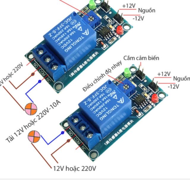 Bộ cảm biến mưa  kèm ngõ ra relay 12V