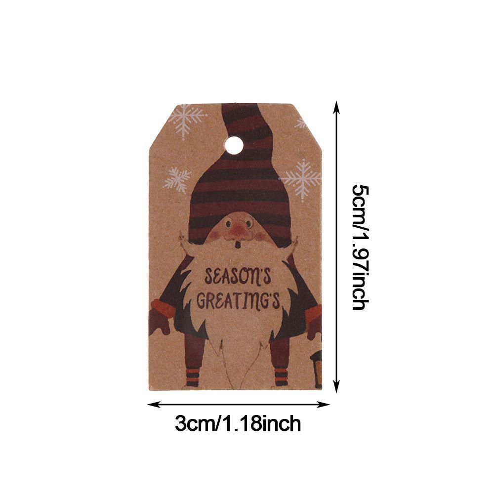 Set 100 Thẻ Giấy Kraft Trang Trí Giáng Sinh