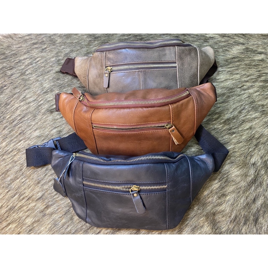 Túi đeo hông nam, túi bao tử da bò thật 100% đốt không cháy BH 3 năm | BigBuy360 - bigbuy360.vn