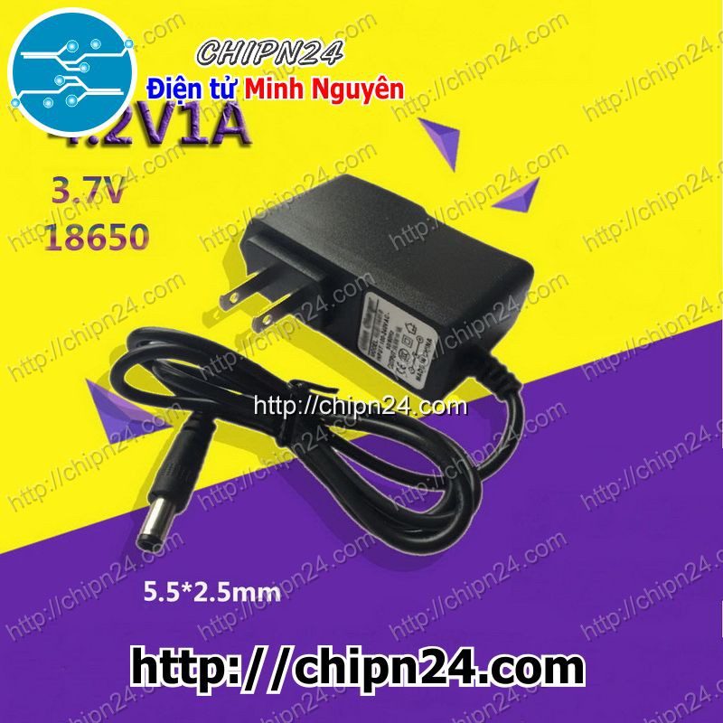 [2 CÁI] Nguồn Adapter Sạc 4.2V2A có đèn báo đầy