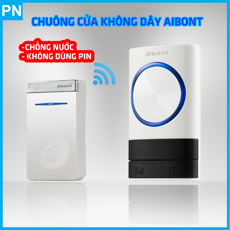 Chuông cửa không dây chống nước, không dùng pin Aibont