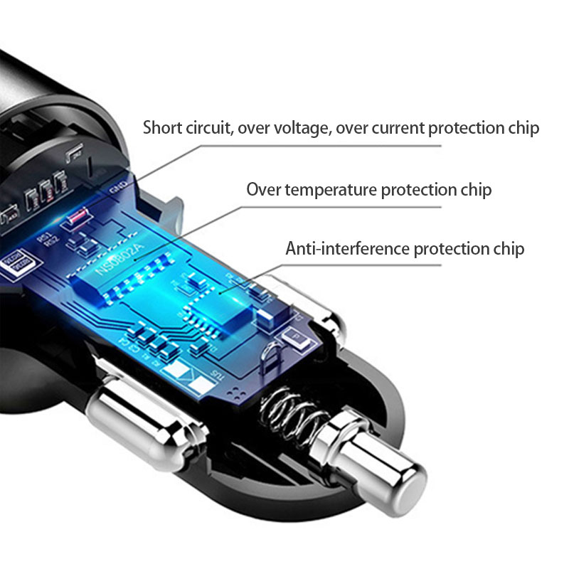 Ô tô Bộ sạc Ô tô Thuốc lá Bật lửa USB Màn hình LED 12V 24V Bộ chia ổ cắm trên ô tô Sạc điện thoại cho iPhone Samsung Auto Electronic