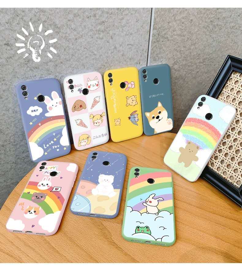 Ốp Lưng Silicone Mềm Chống Sốc In Hình Hoạt Hình Cho Huawei Honor 8x