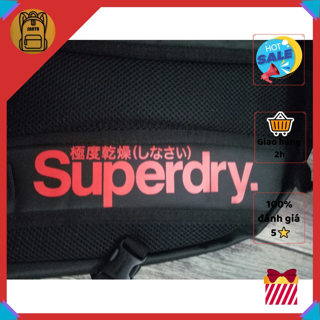 Balo chống nước Superdry Fuse Box Backpack, Ba lô đi học, đi làm, có ngăn riêng đựng laptop