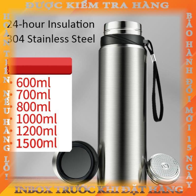 Bình giữ nhiệt cao cấp inox 1000ml bình nước giữ nhiệt cute 1 lít duyenket