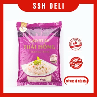 Gạo st25 Thái Hồng thượng hạng túi 5kg - Hàng chính hãng