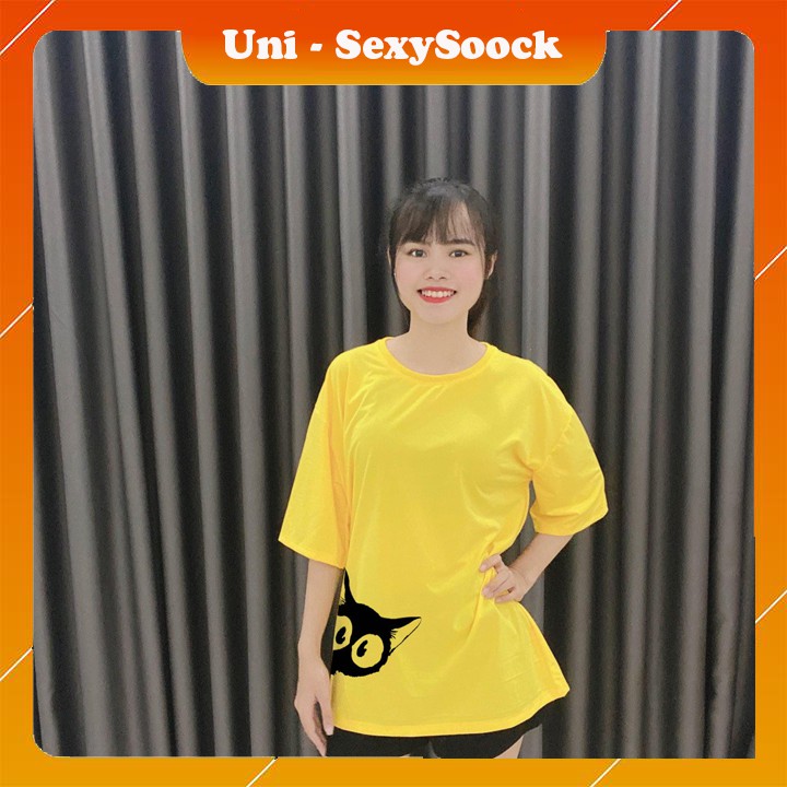 [Uni Trend] Áo Thun Tay Lỡ In Mèo Lấp Ló Siêu chất, siêu ngầu hot hit 2021. Sản phẩm có rất nhiều màu đẹp  👌 | BigBuy360 - bigbuy360.vn