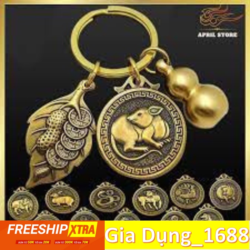 Móc Chìa Khoá Xe Máy Ô Tô 12 Con Giáp Được Chì Chú Mang Lại Tài Lộc Phú Quý Cho Người Đeo
