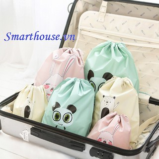 Túi dây rút hình gấu size lớn 40.5*36cm đựng giầy, quần áo TL78