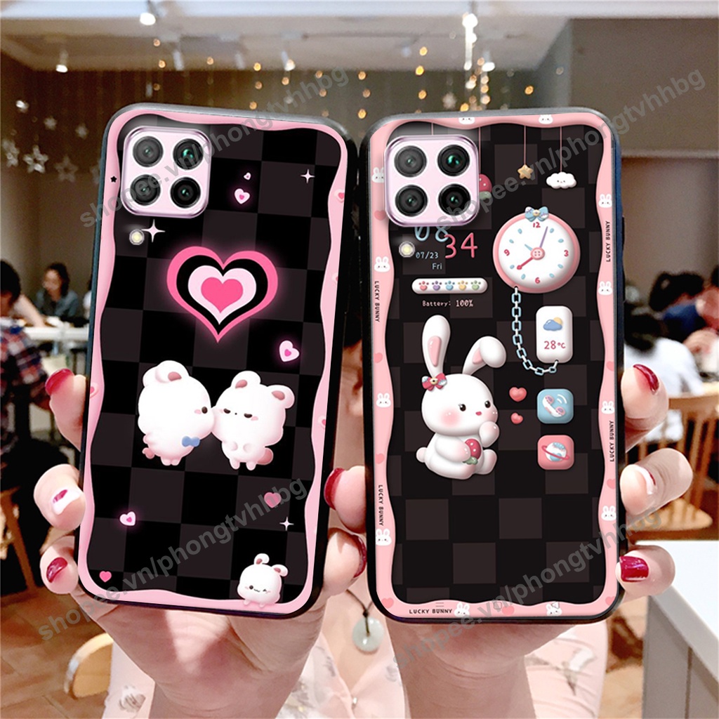 Ốp lưng Huawei Nova 7i gấu,thỏ trắng , đồng hồ dễ thương cute cực đẹp