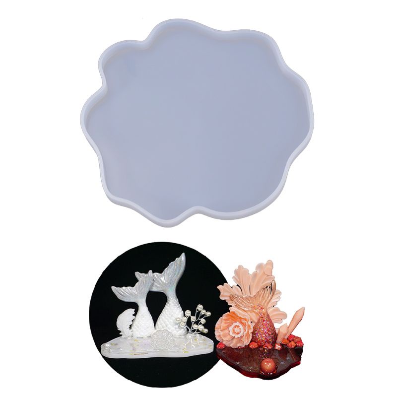 Sa Khuôn Làm Đế Lót Ly Bằng Resin Epoxy Họa Tiết Pha Lê / Đá Mã Não Phong Cách Giáng Sinh DIY