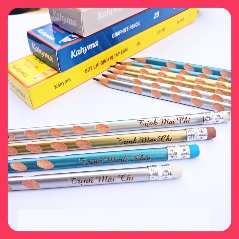 Bút chì định vị thông minh 2B khắc tên theo yêu cầu