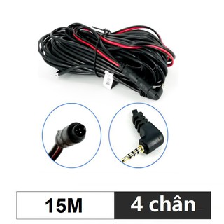 Dây tín hiệu kết nối camera hành trình và camera lùi, jack 2.5mm, 4 chân, dài 15m (Màu đen)