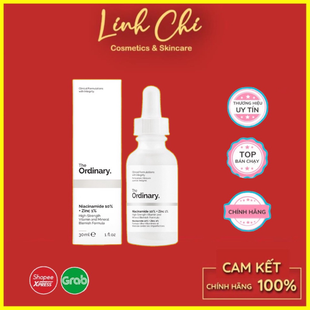 Serum Ngừa Mụn Thâm The Ordinary Niacinamide 10% + Zinc 1% 30ml