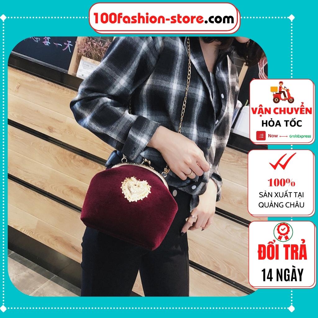 Túi Xách Nữ Đeo Chéo Đi Tiệc Độc Lạ Dây Chuyền Cao Cấp 100Fashion