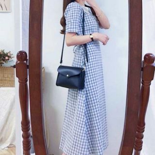 ĐẦM CARO XANH PHỐI CỔ TRẮNG