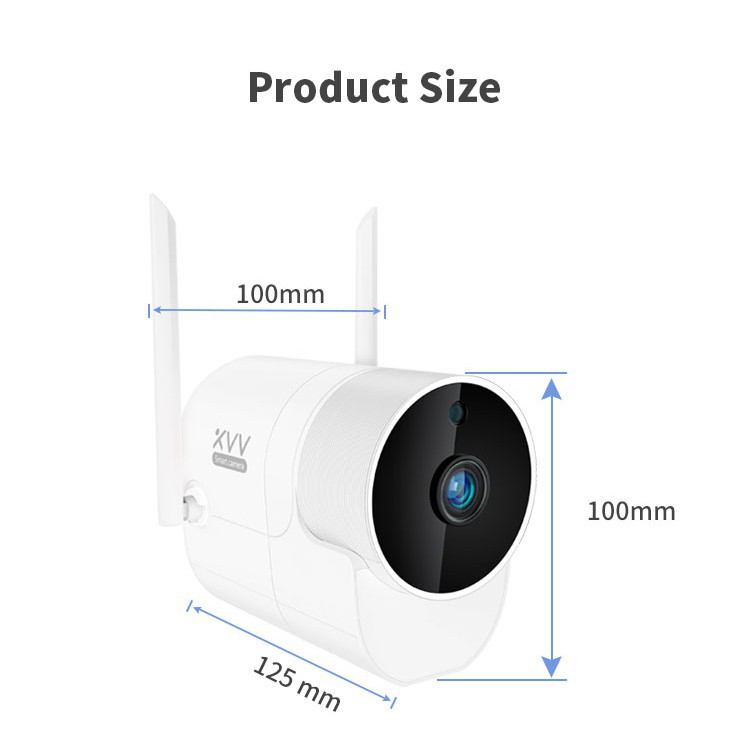 ◐㍿Camera Xiaomi giám sát ngoài trời không dây kết nối Wifi độ nét cao tiện dụng