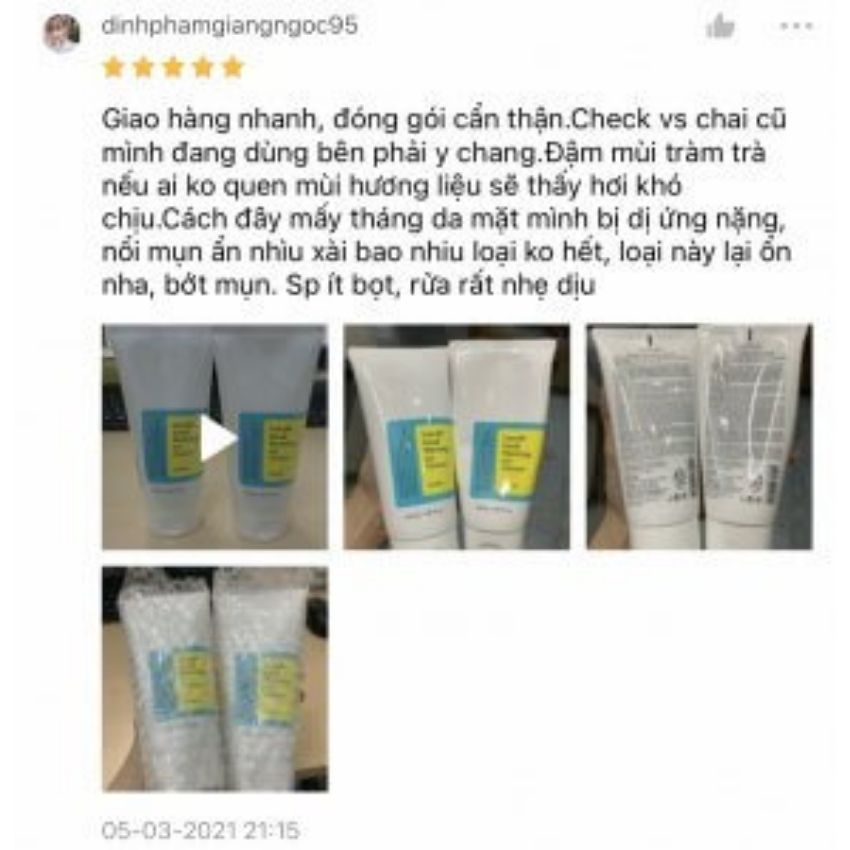 Sữa rửa mặt cosrx, sữa rửa mặt dành cho da dầu chính hãng Hàn Quốc