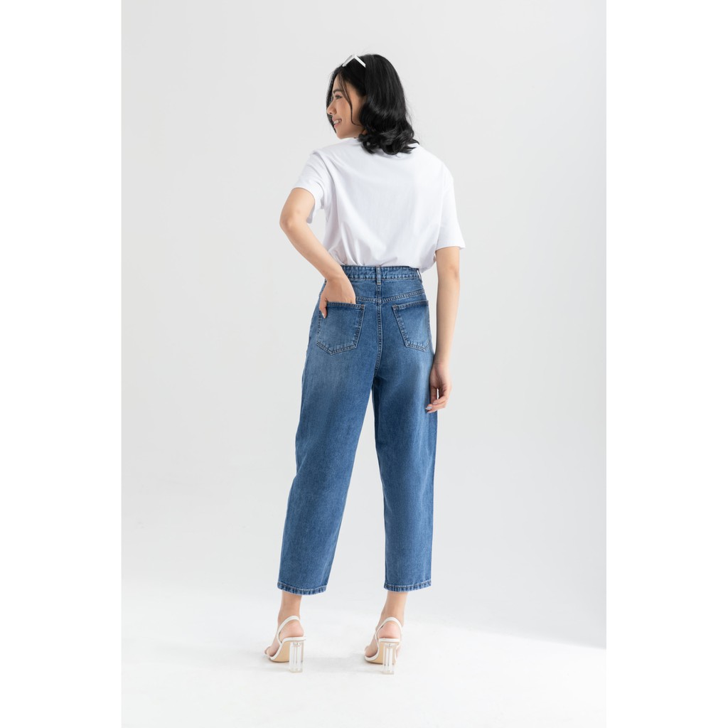 [NHẬP WABRTL5 GIẢM 10% TỐI ĐA 50K ĐH 250K ]Quần bò nữ ống suông IVY moda MS 25B8009