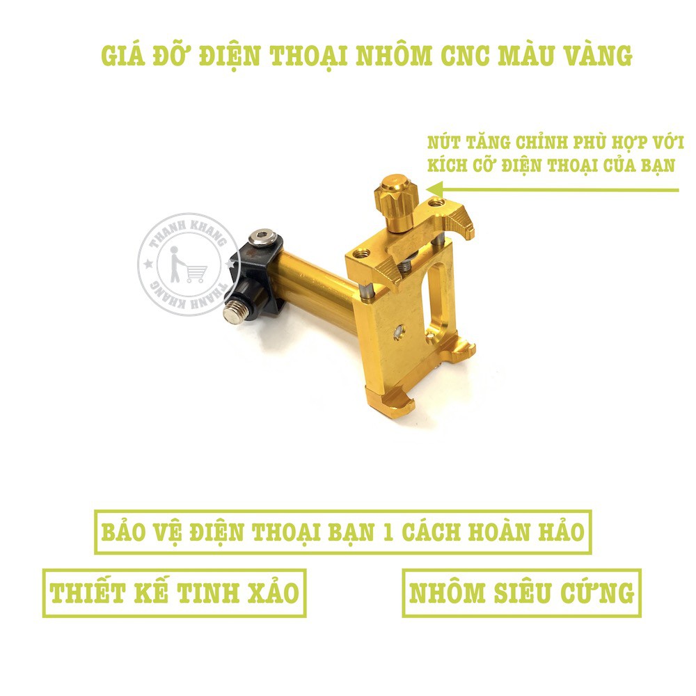 Giá đỡ điện thoại CNC màu vàng thanh khang 006001716