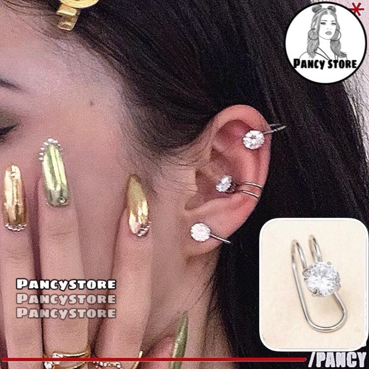 kẹp tai kim tròn không cần xỏ lỗ