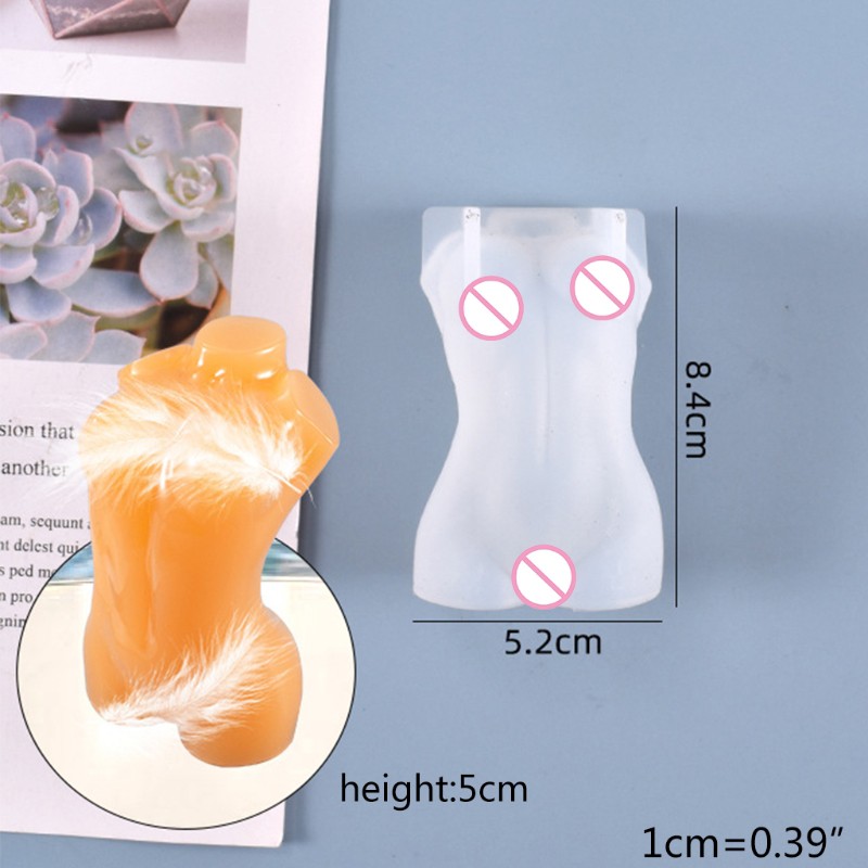 Art Body Candle Epoxy Resin Mold Human  Plaster Wax Silicone Mould