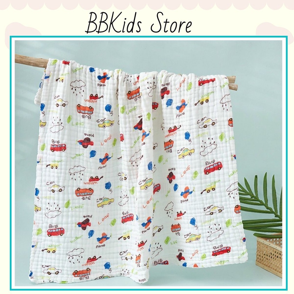 Khăn xô nhăn 6 lớp siêu mềm, thấm hút tốt / chăn xô nhăn 6 lớp cho bé |Bbkids_store