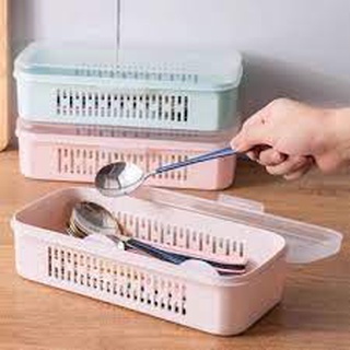 Combo 10 hộp đựng đũa thìa dĩa 2 ngăn #0768