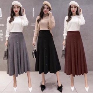 Chân váy dạ kẻ siêu đẹp