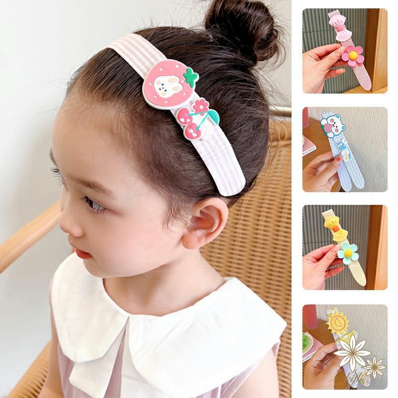 【kifli】Băng Đô Cài Tóc Khóa Dán Họa Tiết Hoạt Hình Phong Cách Hàn Quốc Đáng Yêu Cho Bé Gái