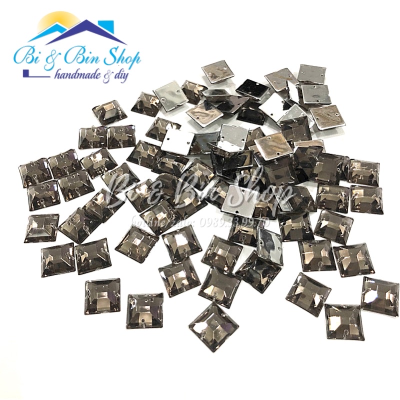 360 Viên Đá Kết Hình Vuông 6mm Đính Kết Trang Phục Thời Trang Làm Phụ Kiện Handmade