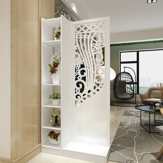Vách bình phong đuôi công kết hợp kệ đơn - home decor