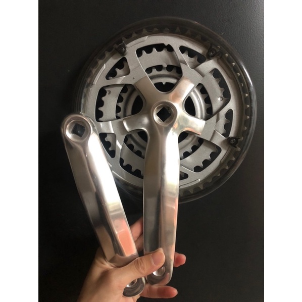 Bộ đùi đĩa xe đạp nhôm 3 tầng 28-38-48 răng