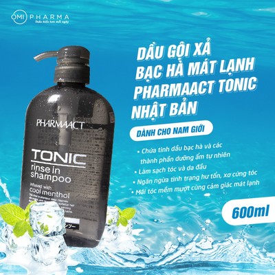 Dầu Gội Xả 2in1 PharmaAct Tonic & PharmaAct Super Extra Cool Body Soap