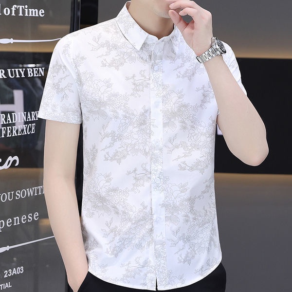 Áo Sơ Mi Cotton Nguyên Chất Chống Nhăn Phong Cách Thời Trang Hàn Quốc 2022 Cho Nam Giới