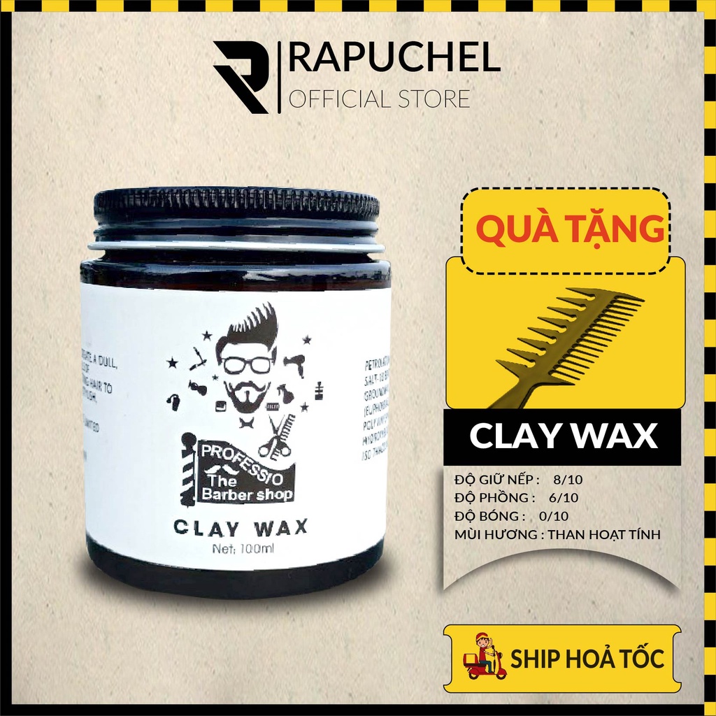 Sáp vuốt tóc nam Clay Wax thơm giữ nếp Rapuchel Store CW01