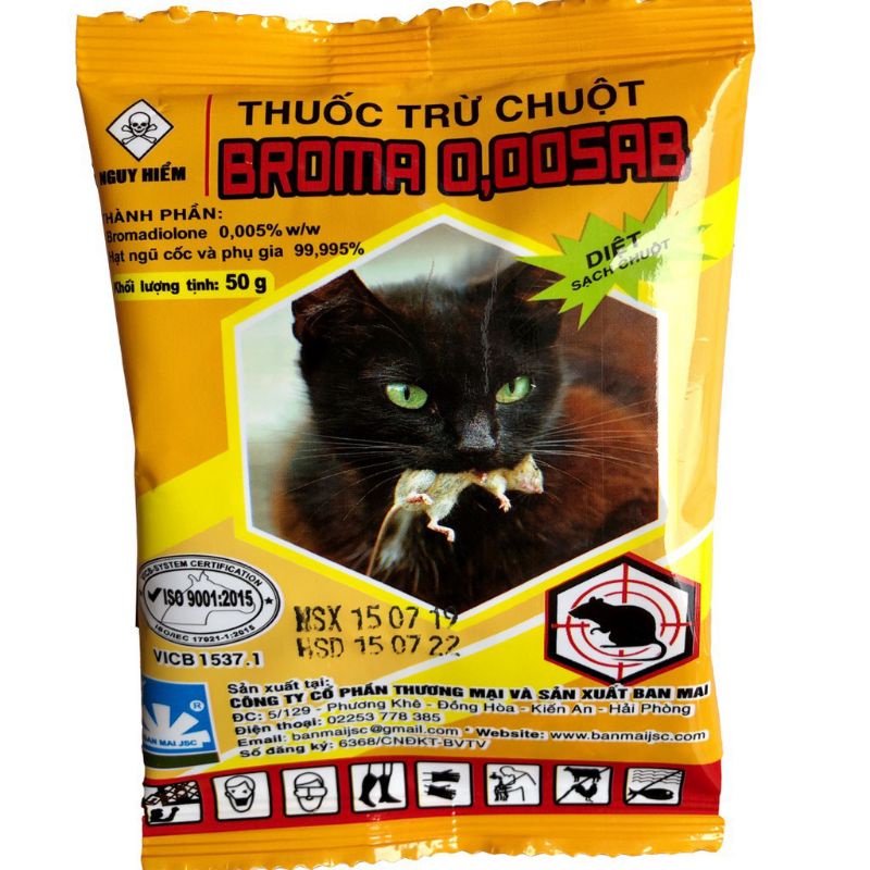 GÓI TO thuốc diệt chuột broma0,005AB Sinh học