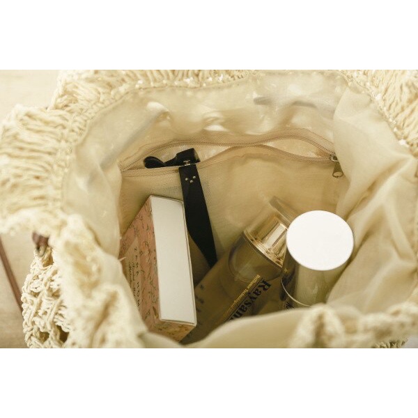 Túi cói Bucket Hồ lô dây rút - phong cách Boho