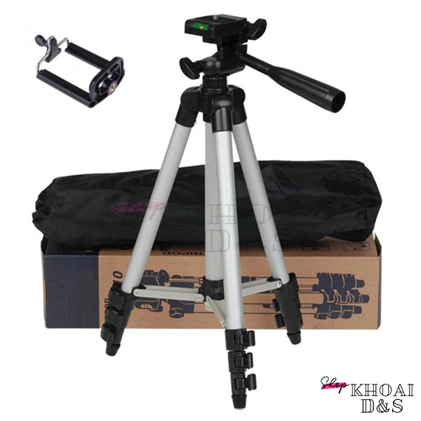 Gậy Chụp Hình Tripod 3 Chân - Điều Chỉnh Dễ Dàng, Gậy Nhẹ Nhàng Chắc Chắn Tiện Lợi Mang Đi Mọi Nơi - Bảo Hành 12 Tháng