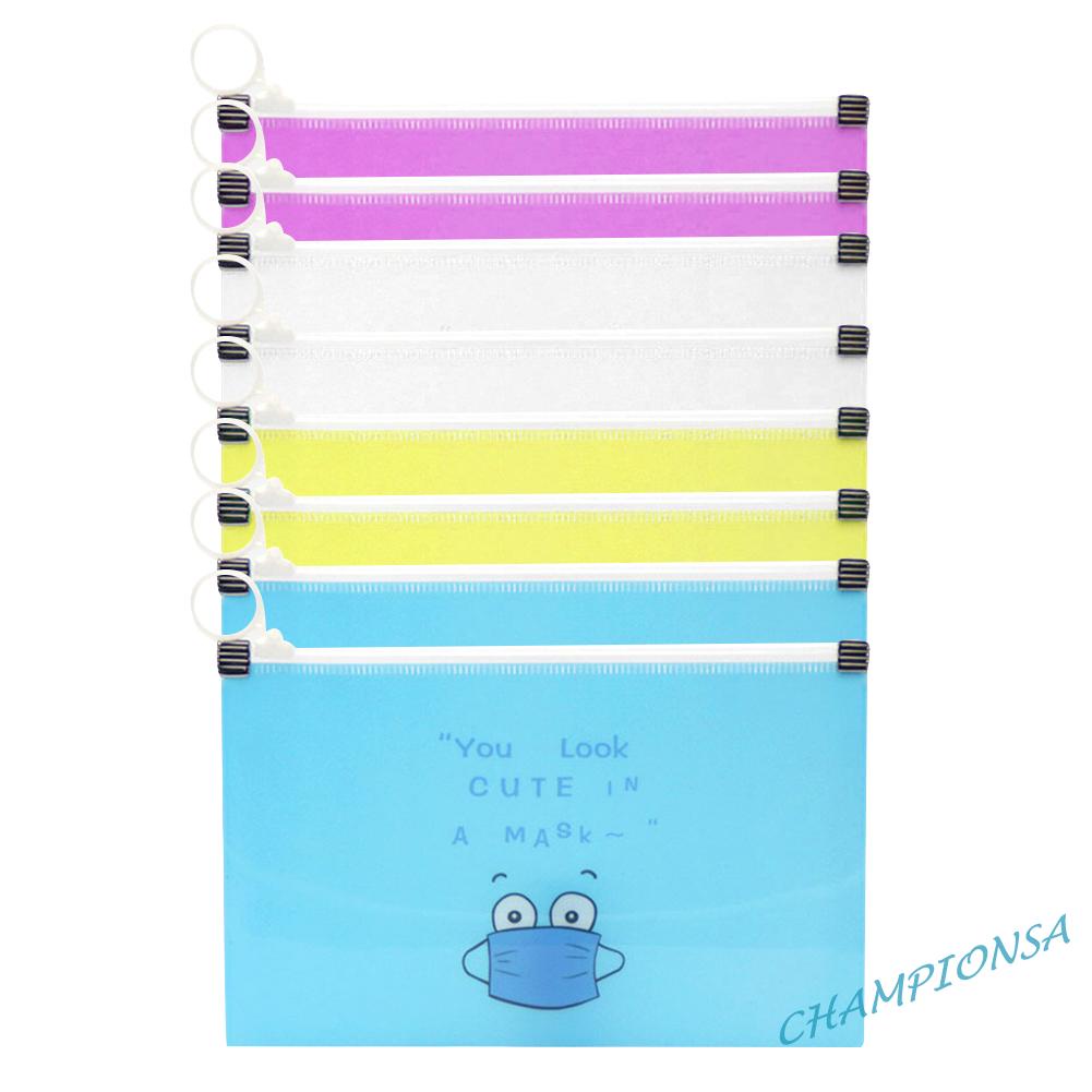 Set 8 túi đựng khẩu trang chống bụi có khóa kéo tiện dụng
