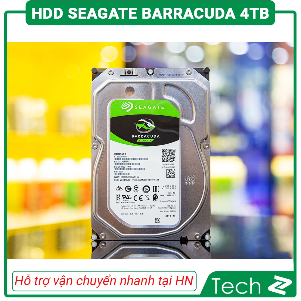 Ổ cứng HDD Seagate Barracuda 4TB 3.5 inch 5400RPM, SATA3, 256MB Cache