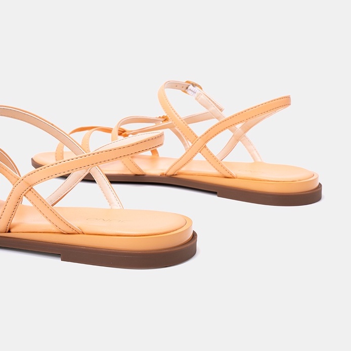 Giày Sandal Nữ Thời Trang 3cm JUNO Dây Bệt Gắn Khoá Hoa Trang Trí SD03056