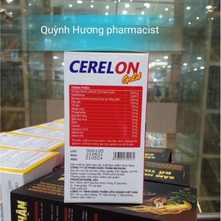 CERELON GOLD hộp 100 viên giúp tăng cường trí nhớ,tập chung trí tuệ
