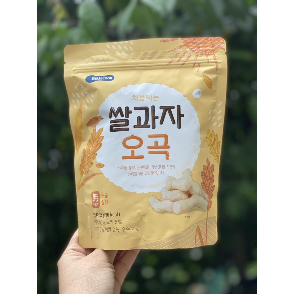 BEBECOOK j Bánh ăn dặm yến mạch hữu cơ hỉnh que cho bé 6m+ 25g
